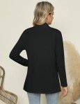 Micoson Women's Lightweight Black Long Sleeve Cardigan