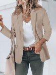 Cicy Bell Women’s Casual Khaki Blazer Jacket