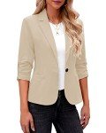 Cropped Brown Lightweight Blazer for Women
