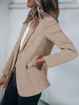 Cicy Bell Women’s Casual Khaki Blazer Jacket