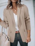 Cicy Bell Women’s Casual Khaki Blazer Jacket