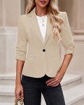 Cropped Brown Lightweight Blazer for Women