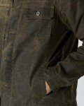 Flint and Tinder Flannel-Lined Waxed Trucker Jacket