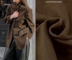 Women’s Retro Brown Faux Suede Oversized Jacket