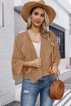 Light Brown Summer Chiffon Kimono Bolero for Women