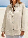 Cicy Bell Women's Lightweight Oversized Babydoll Jacket