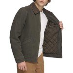 Levi's Olive Cotton Field Jacket for Men
