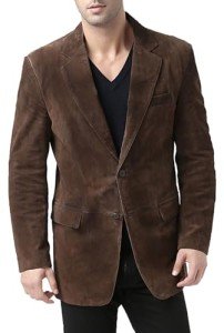 Men’s Suede Leather Blazer Sport Coat Jacket