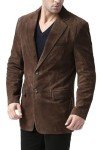 Men’s Suede Leather Blazer Sport Coat Jacket