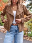 AUTOMET Women’s Green Faux Leather Cropped Jacket