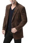 Men’s Suede Leather Blazer Sport Coat Jacket
