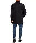 Cole Haan Men's Wool Plush Car Coat, Black