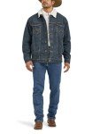 Wrangler Men's Lined Denim Cowboy Jacket, Rustic
