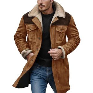 Vintage Suede Leather Western Jackets for Men