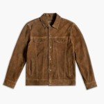 Isaac & David Men's Vintage Suede Trucker Jacket