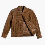 Isaac & David Men's Vintage Suede Trucker Jacket
