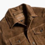 Isaac & David Men's Vintage Suede Trucker Jacket
