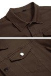 Men's Distressed Brown Denim Jean Jacket