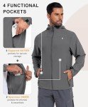 Men's UPF 50+ Sun Protection Hiking Hoodie XXL