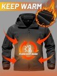 Men's Tactical Hooded Fleece Jacket - Black
