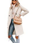 Hooever Women's Beige Wool Peacoat for Winter