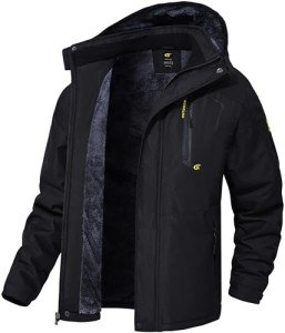 Men's Waterproof Winter Ski Jacket - Black 4X