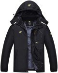 Men's Waterproof Winter Ski Jacket - Black 4X