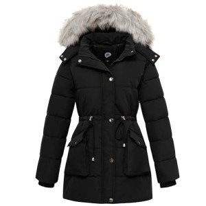 Women's Waterproof Down Hooded Winter Parka Jacket