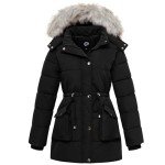 Women's Waterproof Down Hooded Winter Parka Jacket