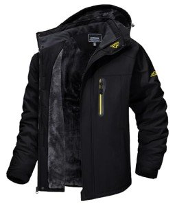 Men's Waterproof Winter Ski Jacket - Black