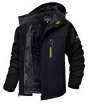 Men's Waterproof Winter Ski Jacket - Black
