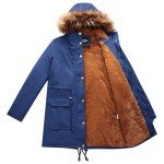 Women's Thick Fleece-Lined Parka with Fur Hood