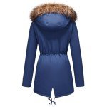 Women's Thick Fleece-Lined Parka with Fur Hood