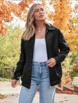 Automet Women's Oversized Faux Suede Leather Jacket