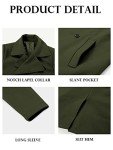 Men's Army Green Double-Breasted Trench Coat