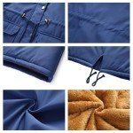 Women's Fleece Lined Parka Jacket with Fur Hood