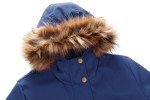 Women's Fleece Lined Parka Jacket with Fur Hood