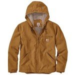 Carhartt Men's Brown Sherpa-Lined Utility Jacket