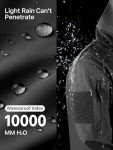 Men's Waterproof Tactical Rain Jacket - Black
