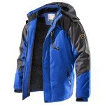 Men's Waterproof Fleece Ski Jacket - Blue