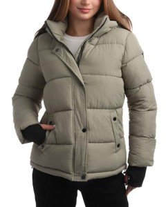 Steve Madden Quilted Moto Winter Puffer Jacket