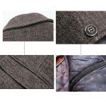 Men's Wool Blend Winter Trench Coat with Scarf