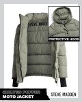 Steve Madden Quilted Moto Winter Puffer Jacket