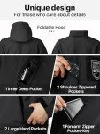 Men's Waterproof Tactical Rain Jacket - Black