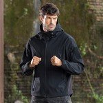 Men's Waterproof Tactical Rain Jacket - Black