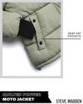 Steve Madden Quilted Moto Winter Puffer Jacket