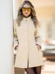 Allegra K Women's Mid-Length Beige Winter Coat
