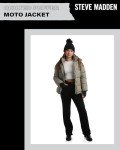 Steve Madden Quilted Moto Winter Puffer Jacket
