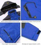 Men's Waterproof Fleece Ski Jacket - Blue