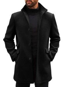 Runcati Men’s Slim Fit Winter Pea Coat